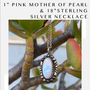 Mother of Pearl & Sterling Silver 18” Necklace